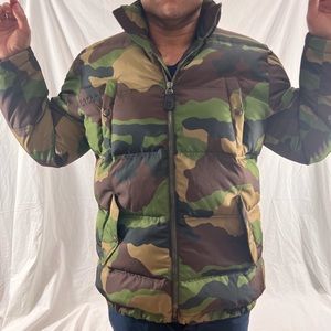 MOSCHINO Camouflage Green Coat Jacket Men's Size 40 Made in Italy